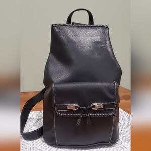 Esprit Black Leather Backpack